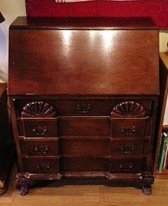 Antique wooden secretary desk