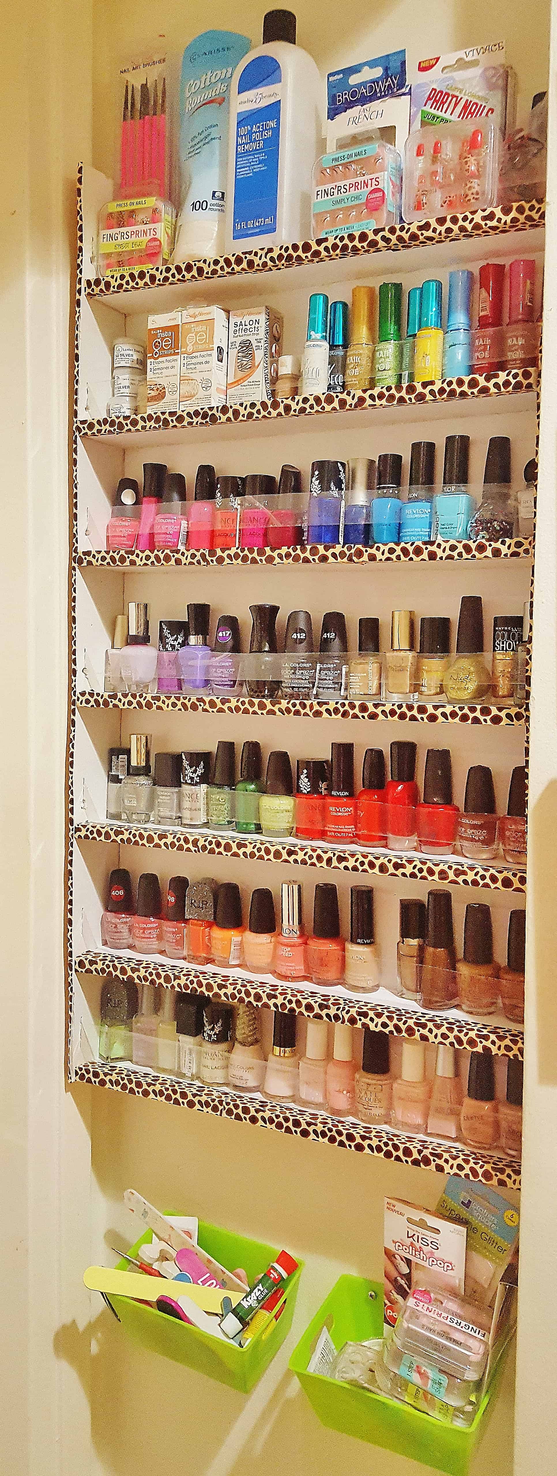 The Dollar Store Nail Polish Rack No One Will Know is DIY Twins Dish