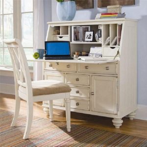 Farmhouse white Secretary desk fold down