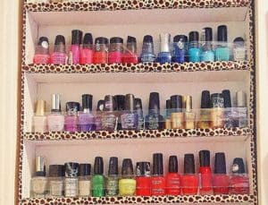 Dollar Store Nail Polish Rack No One Will Know Is DIY l Dorm Decor l Apartment Decor l Budget Decor l Organization l How To