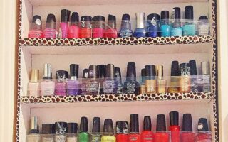 Dollar Store Nail Polish Rack No One Will Know Is DIY / Dorm Decor / Apartment Decor / Budget Decor / Organization / How To