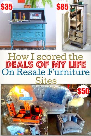 How I scored the deals of my life on furniture resale sites! Perfect for apartment, budget decor, DIY, College, Thriftstores