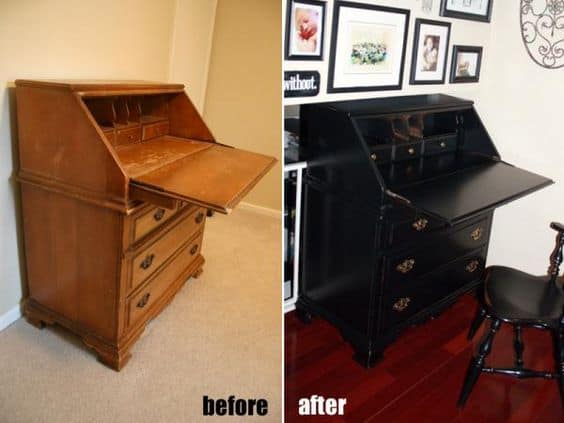 The Secretary Desk is The Perfect Small Office Space Solution l Dorm Furniture l Apartment Furniture l DIY l Small Office l Home Office l Organization