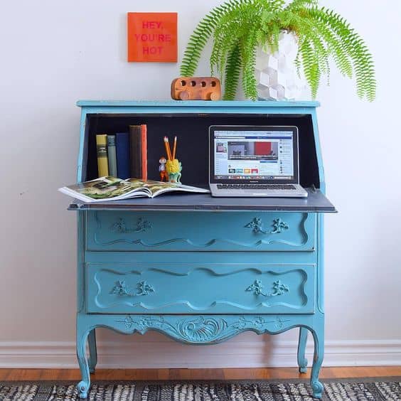 The Secretary Desk is The Perfect Small Office Space Solution l Dorm Furniture l Apartment Furniture l DIY l Small Office l Home Office l Organization