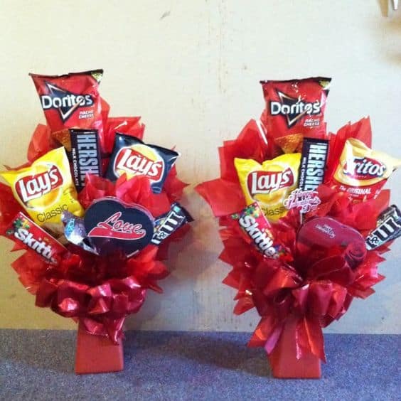 Chips and Candy Bouquet/ Valentine's / DIY boyfriend gifts 