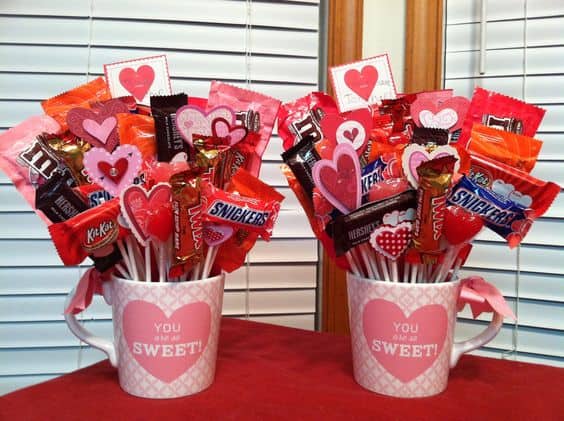 Mug filled with candy and treats/ Valentine's Day gift for boyfriend