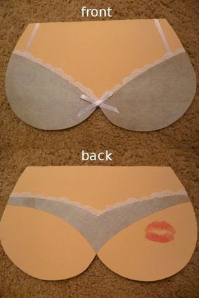 DIY Lingerie Card from our Ultimate DIY Guide to Valentine's Day #Giftsforhim #boyfriendgifts