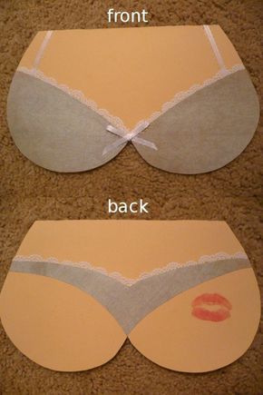 DIY Lingerie Card from our Ultimate DIY Guide to Valentine's Day #Giftsforhim #boyfriendgifts