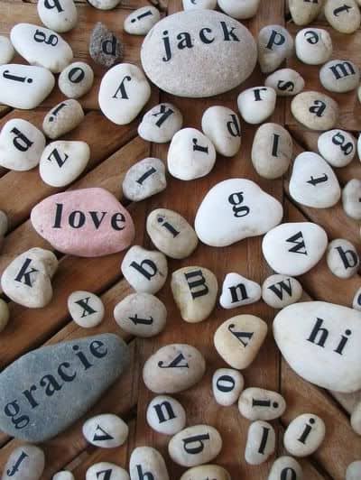 DIY Alphabet Stones/ DIY boyfriend gifts