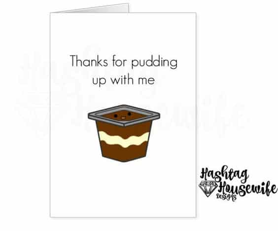 Pudding Pun/ DIY boyfriend gifts