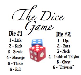 Lover's Dice Game from our Ultimate DIY Guide to Valentine's Day. Relationships/Foreplay/Gifts for him/ Boyfriend Gifts /Adult Games/ DIY Boyfriend Gifts