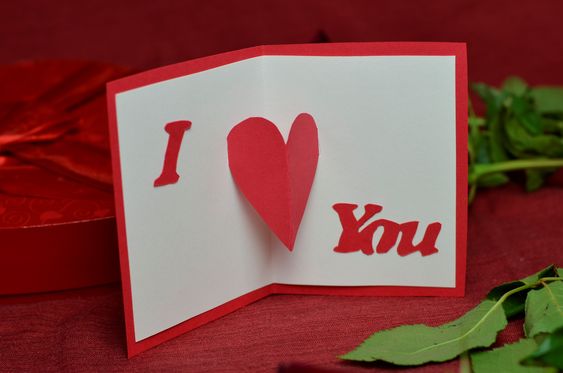 I love you pop up card. DIY boyfriend gifts