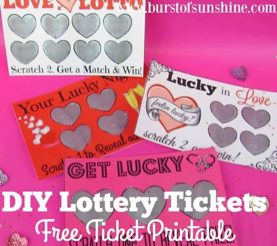 DIY Lottery Scratchers from our Ultimate DIY Guide to Valentine's Day. DIY boyfriend gifts.