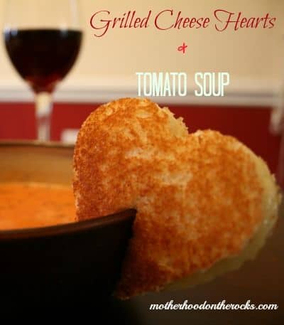 Heart shaped toast and soup recipe. DIY boyfriend gifts.