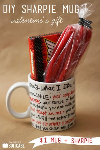 DIY What I Like About You Mug. DIY Valentine's Day Gifts/ DIY boyfriend gifts