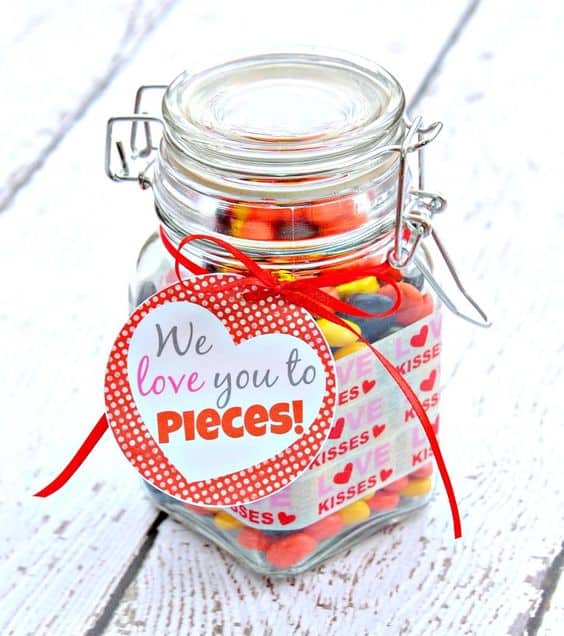 Reeses Pieces candy pun/ DIY boyfriend gifts