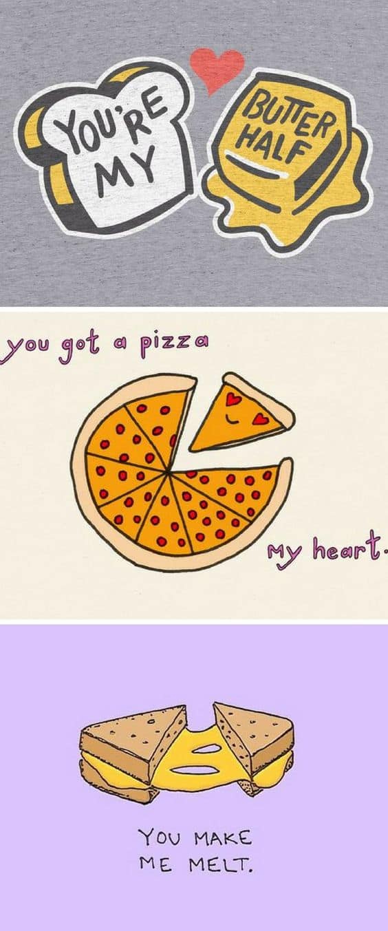 Pizza Pun from our Ultimate DIY Guide to Valentine's Day. DIY boyfriend gifts. #Boyfriendgifts #giftsforhim #valentinesday