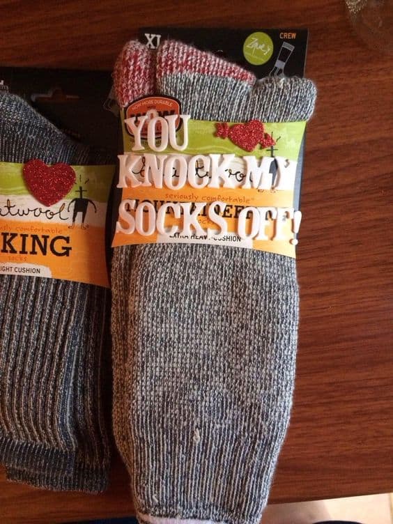 Socks pun gift idea. DIY boyfriend gifts