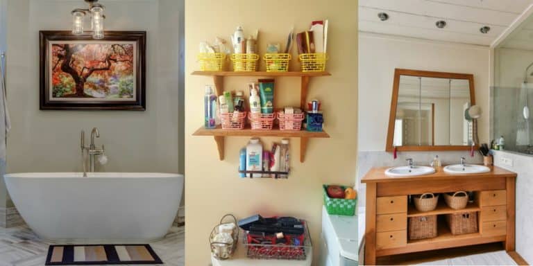These 10 easy tips completely transformed our bathroom and made it easier to get ready on time. Bathroom Decor, DIY Bathroom Decor, Apartment Bathroom Ideas, Guest Bathroom, Bathroom Storage