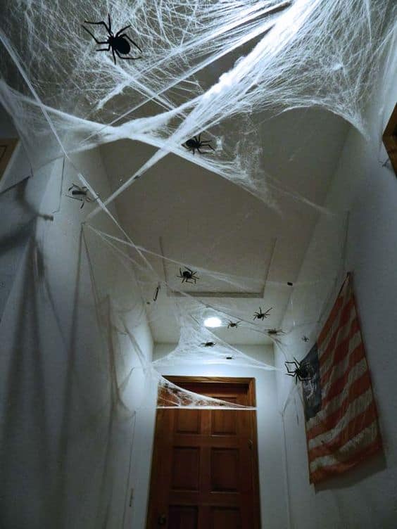 Easy halloween bathroom decorations that will scare your guests, spiders