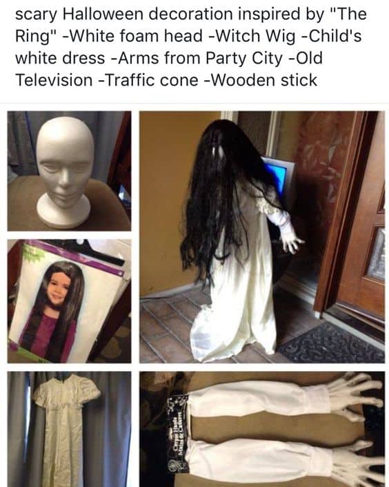 How to make a little girl for easy halloween bathroom decorations that will scare the cra out of your guests