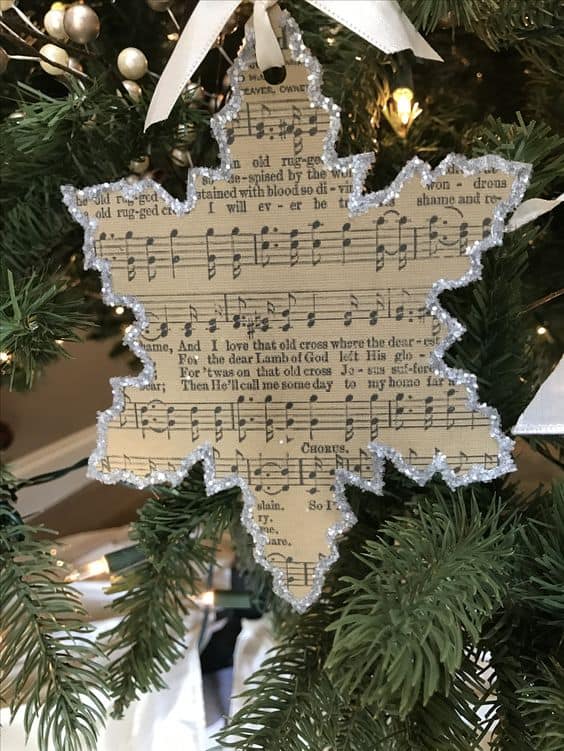 Easy DIY Christmas Ornaments Vintage Christmas Carols Gift