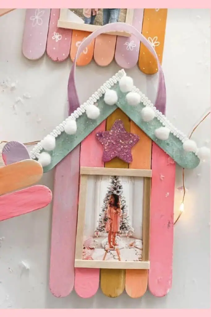 Easy DIY Kids Christmas Ornaments Popsicle stick