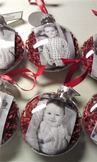 Easy DIY Photo Christmas ornament Gift