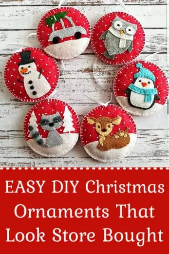 Easy DIY Felt Christmas Ornaments