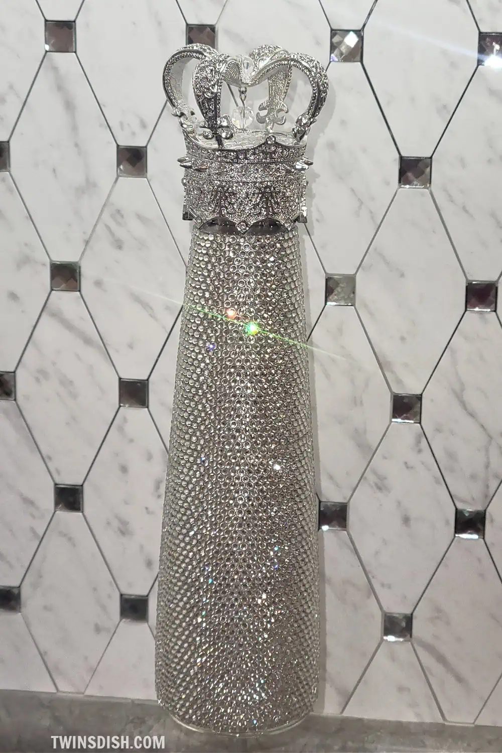 Rhinestone Stainless steel water bottle in silver for gift list
