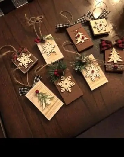 Easy DIY Dollar Store Jenga Christmas Ornaments Kids Can Make