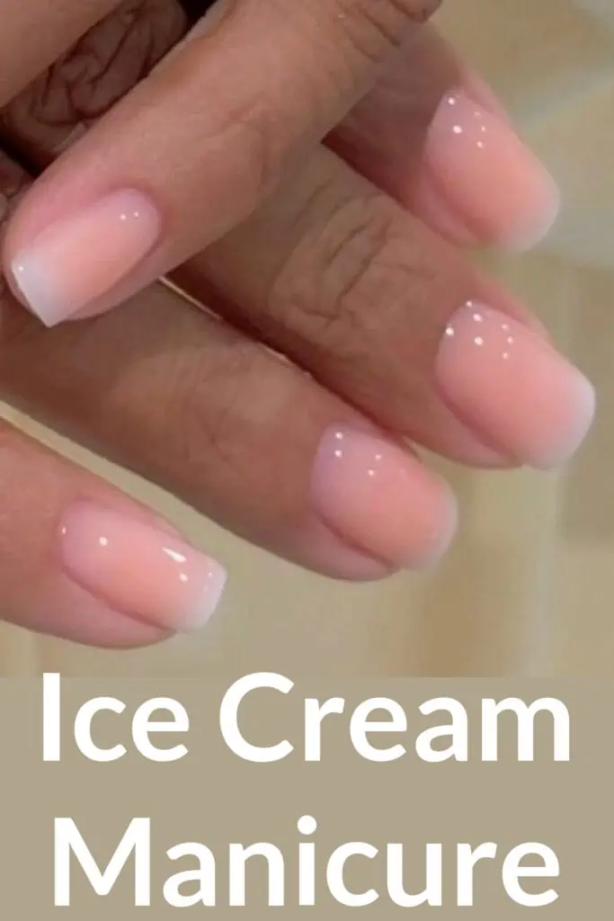 Ice cream nails manicure for short minimalist nails