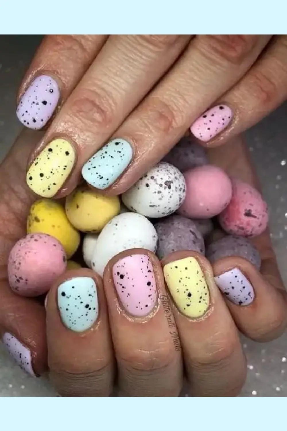 Spring Easter Candy Egg Pastel Nails