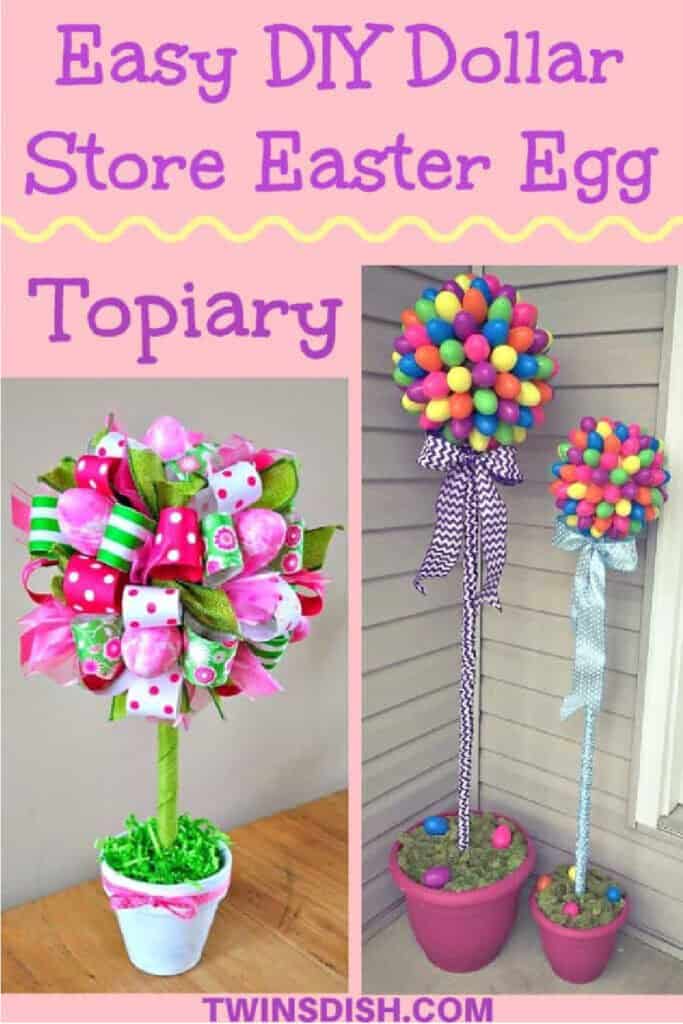 Dollar Store Diy Easter Decor Egg Topiaries