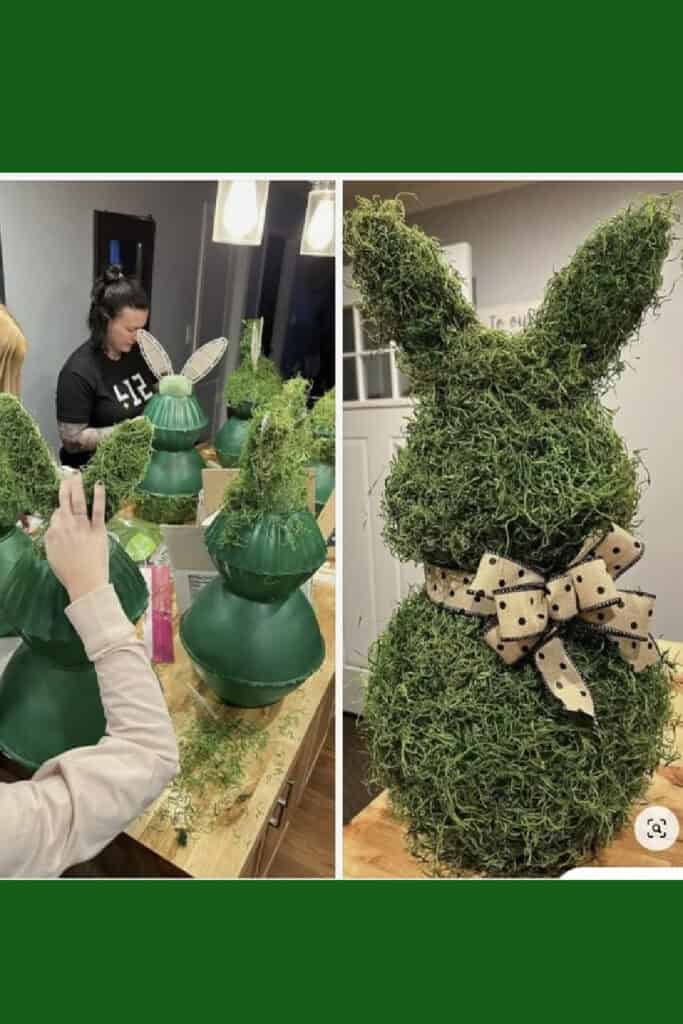 Easy DIY Easter Bunny Topiary 