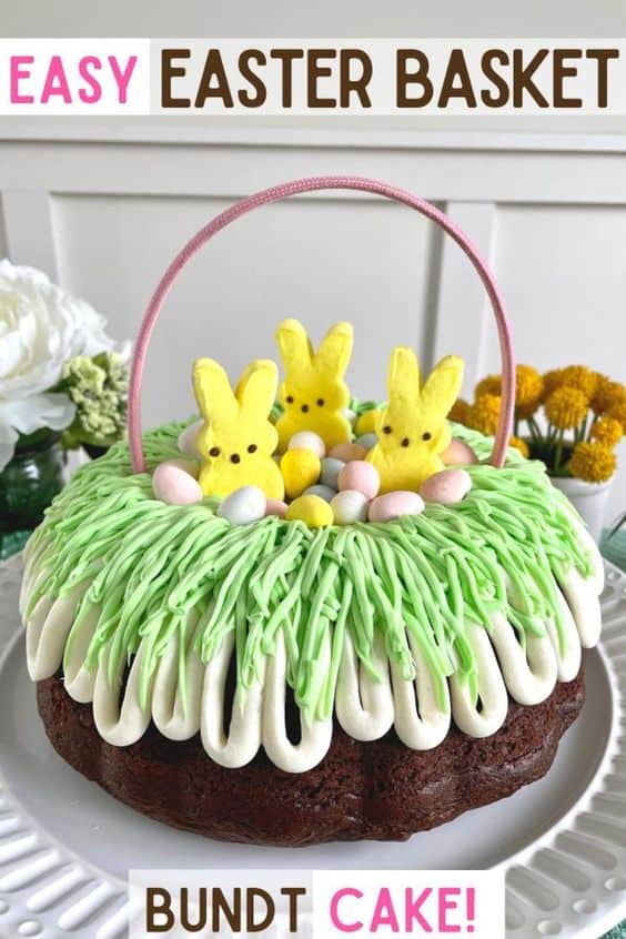 Peeps Easter Basket Cake