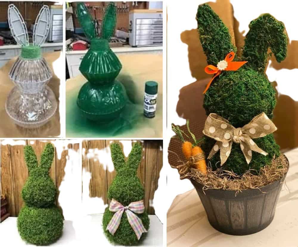 DIY Easter Bunny Topiaries Dollar Tree
