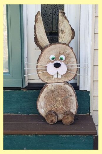 Easy DIY Easter Decor Wood Bunny for Porch