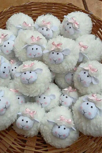 Easter Lamb Pom Poms DIY Dollar Store Easter Craft Decoration for kids and adults