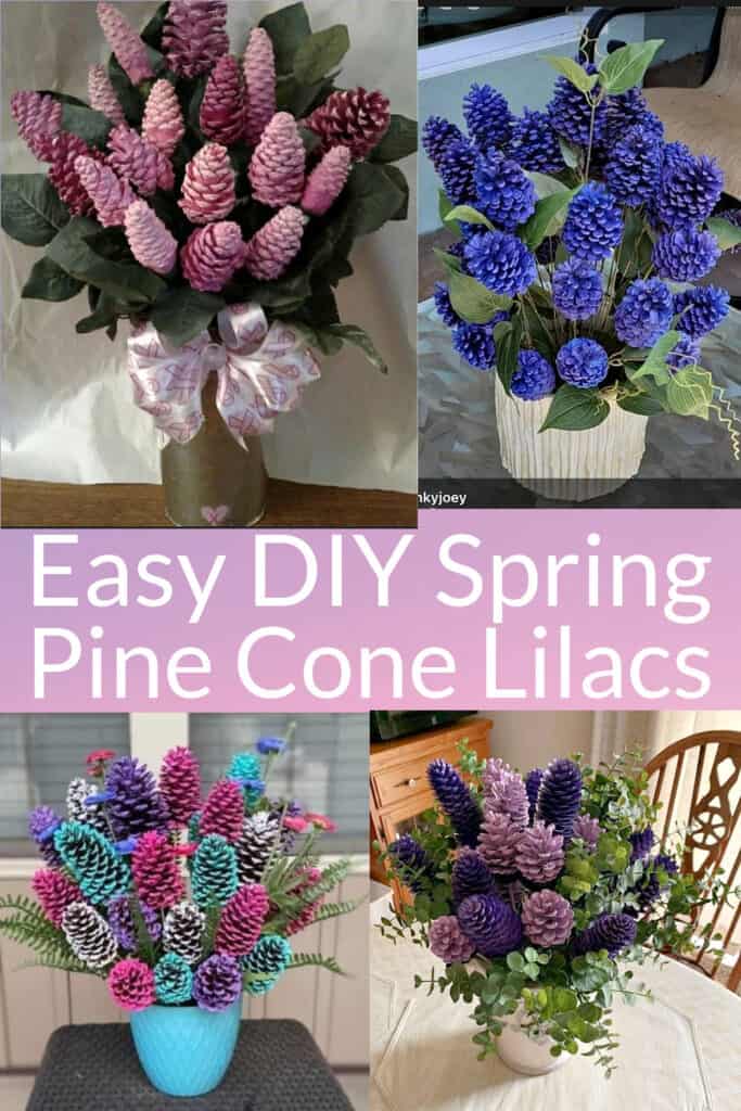 Easy DIY Lavendar Pinecones Spring Craft Decorations For Your Easter Table