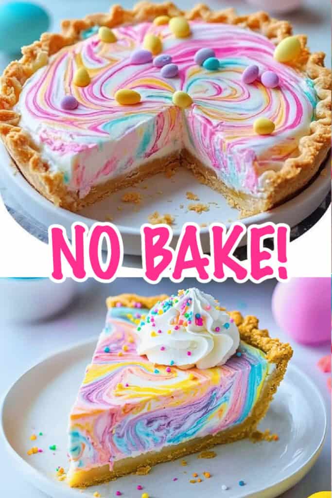 EASTER SWIRL PIE NO BAKE