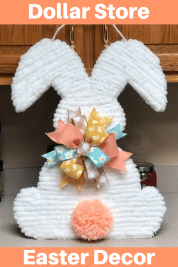 Easy DIY Dollar Store Easter Bunny Wreath