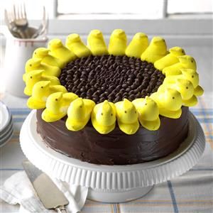 Sunflower Peeps Easter Cake Idea