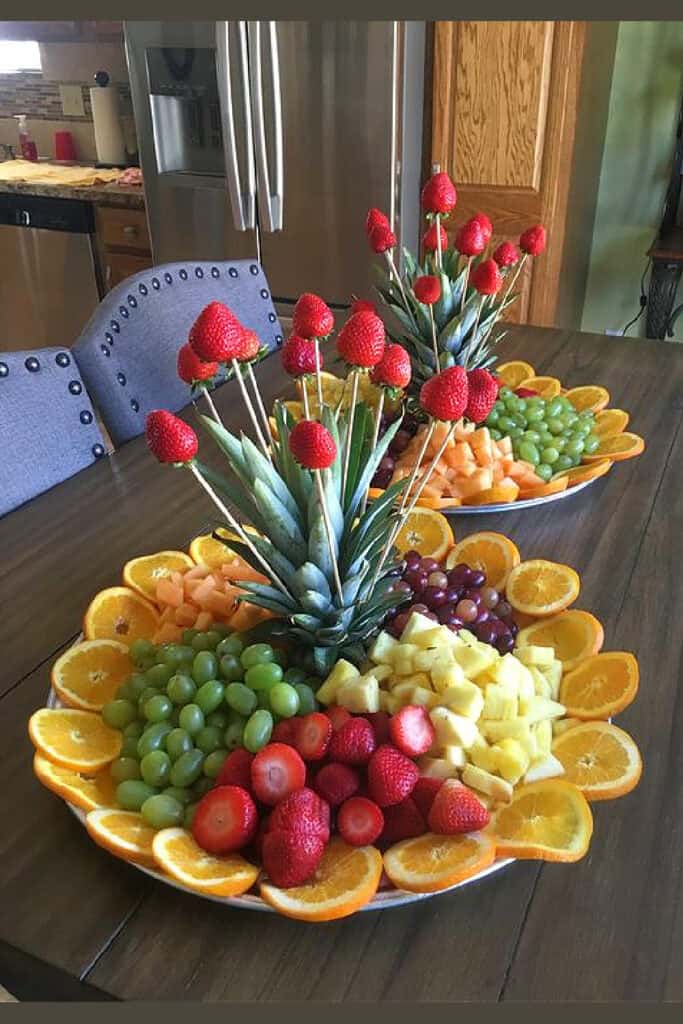 Mothers Day Brunch Fruit Display That looks like flowers