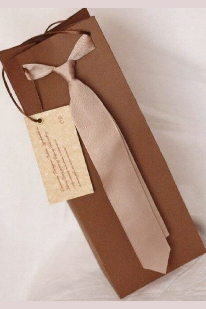 Fathers Day diy Gift wrap bag Idea tie
