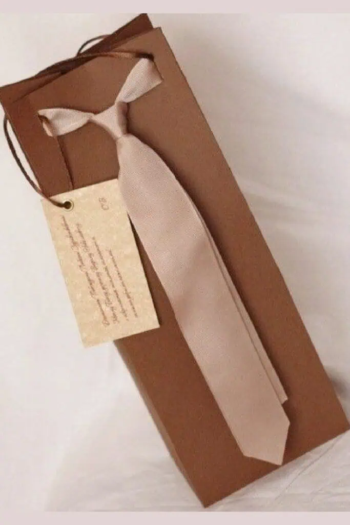 Fathers Day diy Gift wrap bag Idea tie