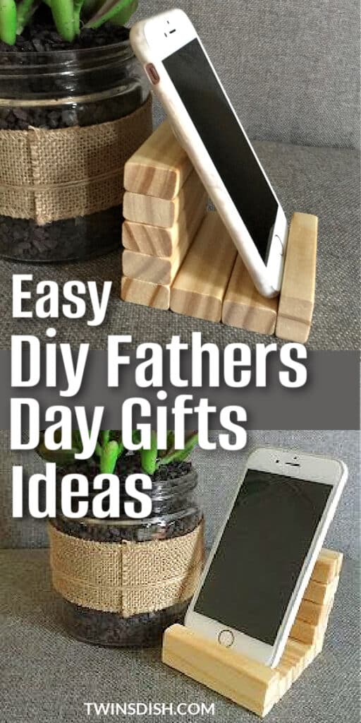 DIY Wood Cell Phone Holder - Easy DIY Fathers Day Gifts from Kids and Adults