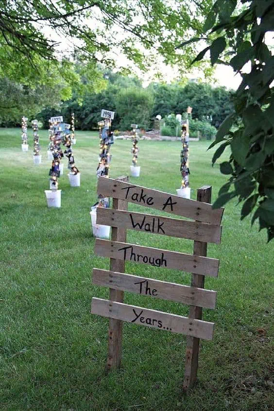 Graduation Party Idea Decorations for High School and College Backyard outdoor