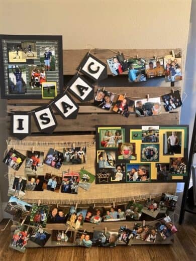 Boys Photo Display Graduation Party Idea