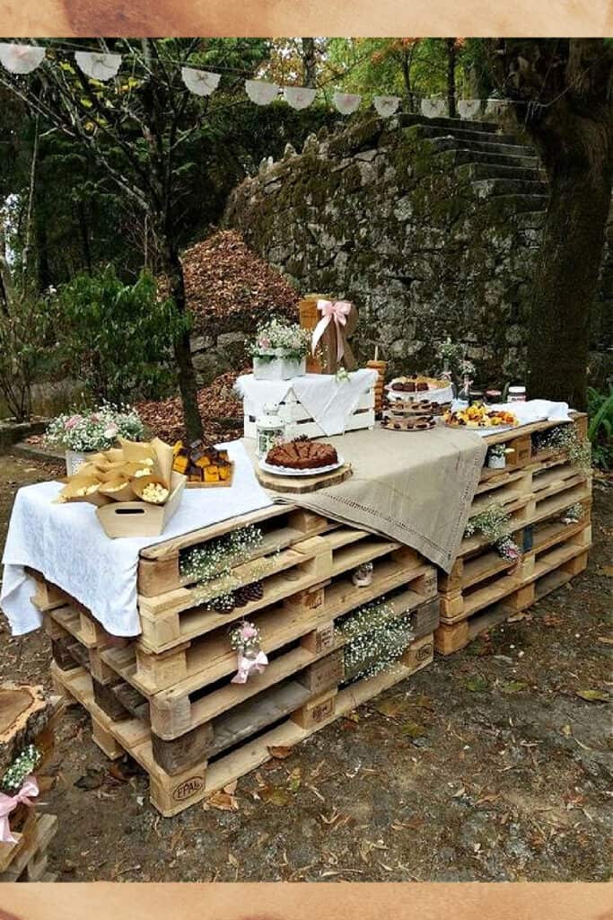 Graduation Party Table Rustic for Backyard outdoor